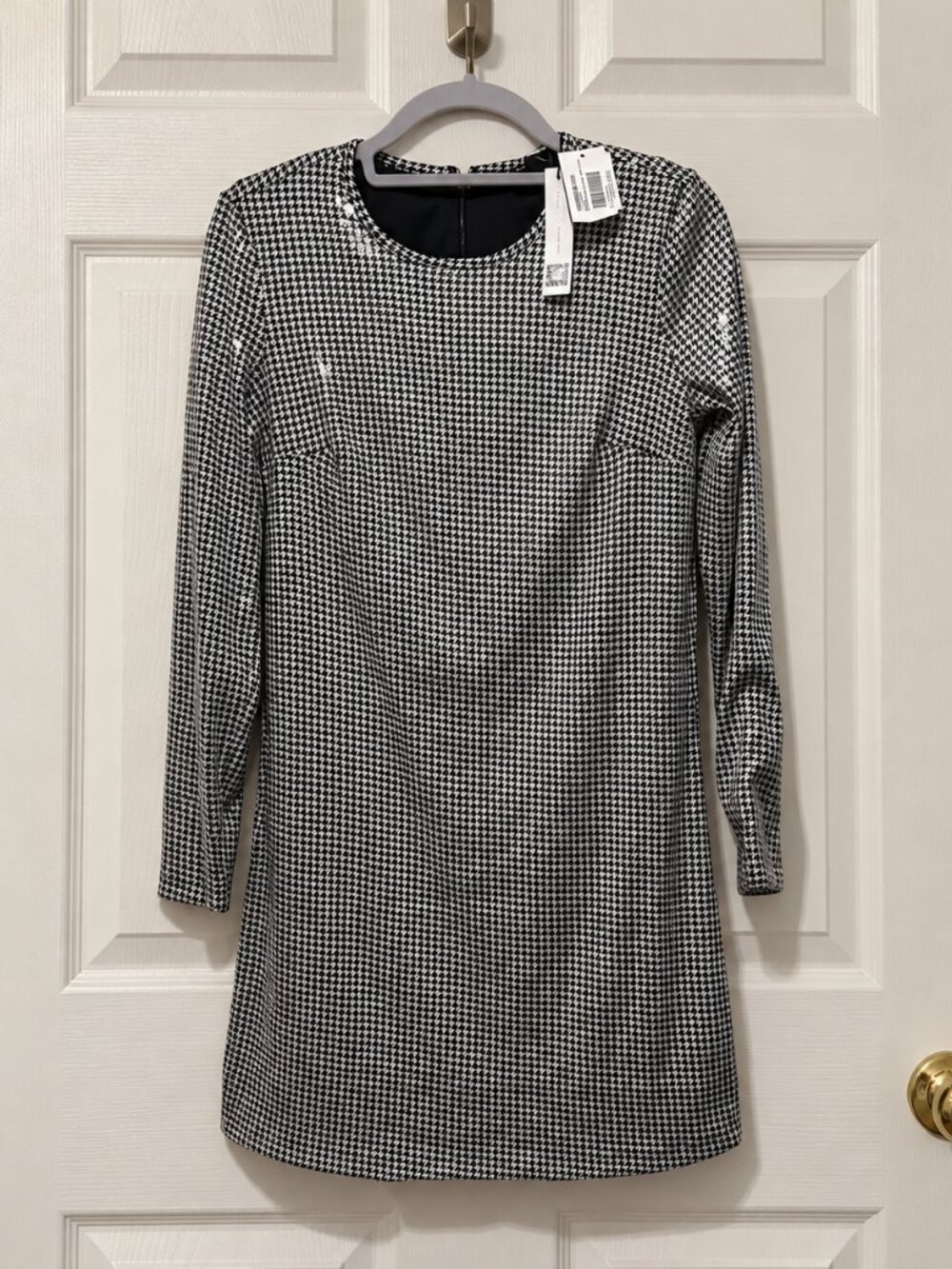 Sanctuary Dance Moves Sequin Houndstooth Mini Dress XS